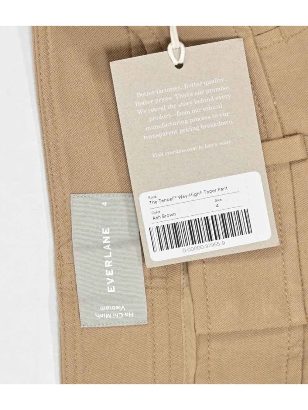 Everlane The Tencel Way-High Taper Pant in Ash Brown - Picture 3 of 4